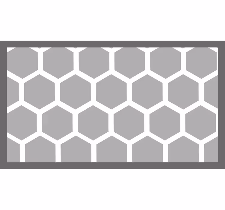 Sivá roleta s bielymi geometrickými pentagónmi - Tenstickers