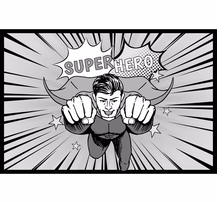 Sivá roleta s fantastickým superhrdinským dizajnom - Tenstickers