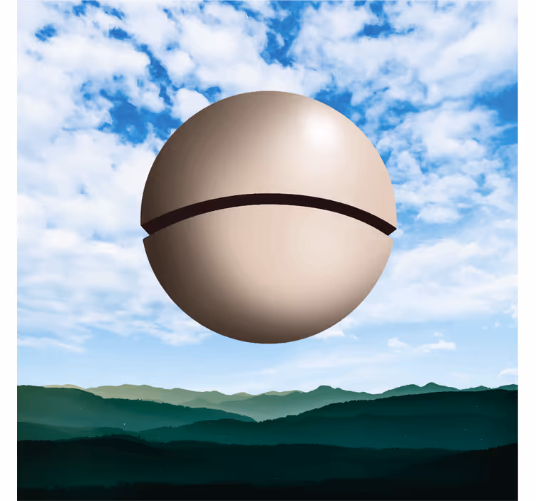 Roleta do obývačky magrittova guľa - Tenstickers
