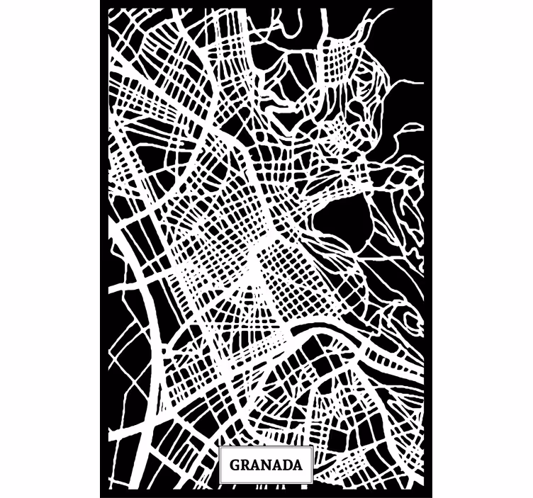 Roleta do obývačky mapa terénu granada - Tenstickers