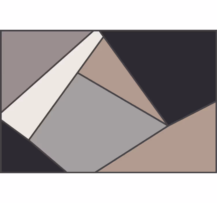 Roleta do izby vinylová rohož geometrické tvary béžová - Tenstickers