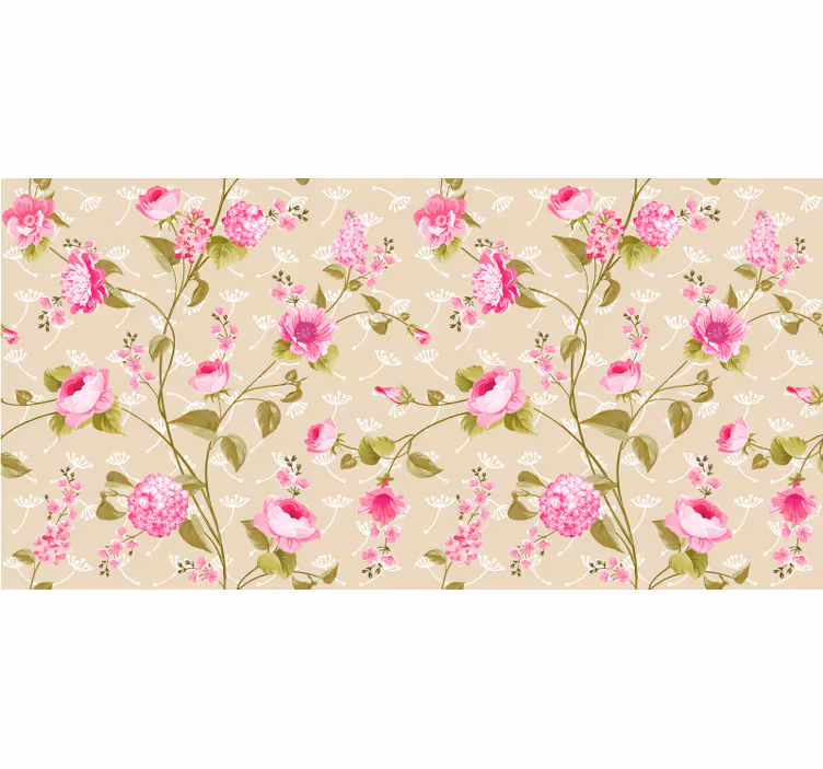 Roleta do izby s vintage kvetinovým vzorom - Tenstickers
