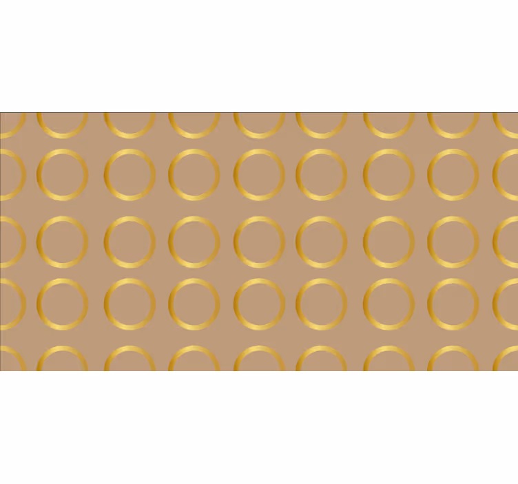 Roleta do izby geometrický vzor zlatých kruhov - Tenstickers