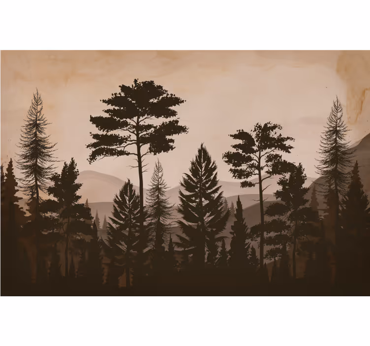 Roleta do izby v teplých farbách škandinávskych lesov - Tenstickers