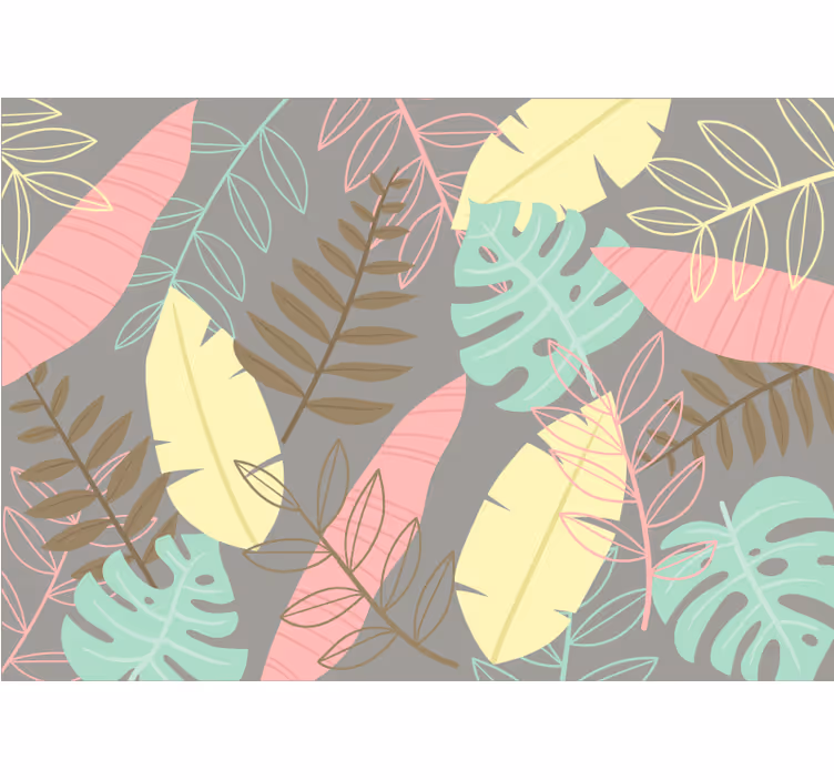 Roleta do izby v severskom abstraktnom tropickom štýle - Tenstickers