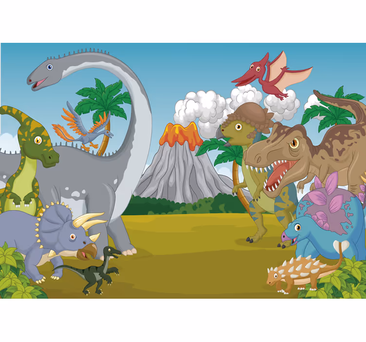 Roleta do detskej izby s dinosaurusmi - Tenstickers