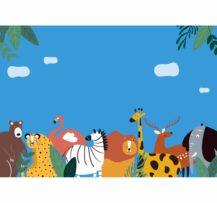 Roleta do detskej izby rôzne zvieratká - Tenstickers