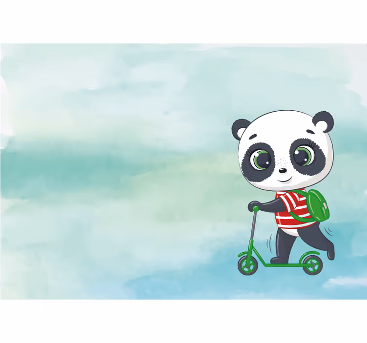 Roleta do detskej izby panda talianske tričko - Tenstickers