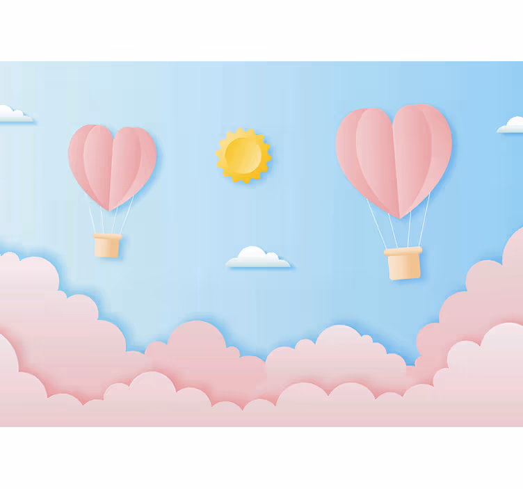 Roleta do detskej izby s dizajnom balónov z papiera - Tenstickers