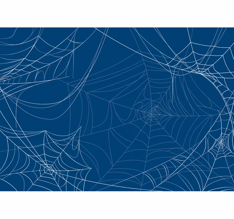 Roleta do detskej izby modrá halloweenska pavučina - Tenstickers