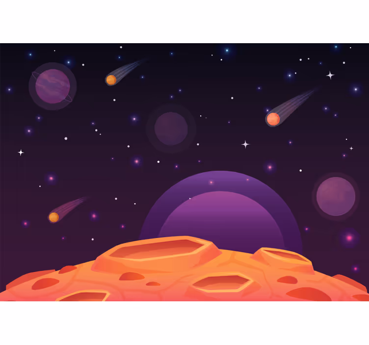 Roleta do detskej izby s planetárnym motívom - Tenstickers