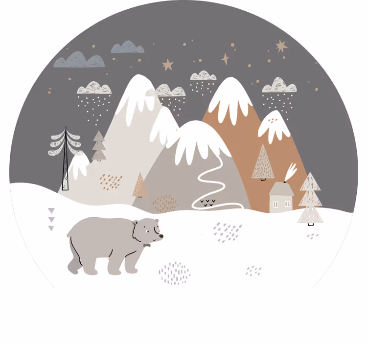 Roleta do detskej izby so severskými zvieratami - Tenstickers