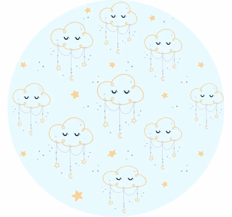 Roleta do detskej izby s motívom oblakov - Tenstickers