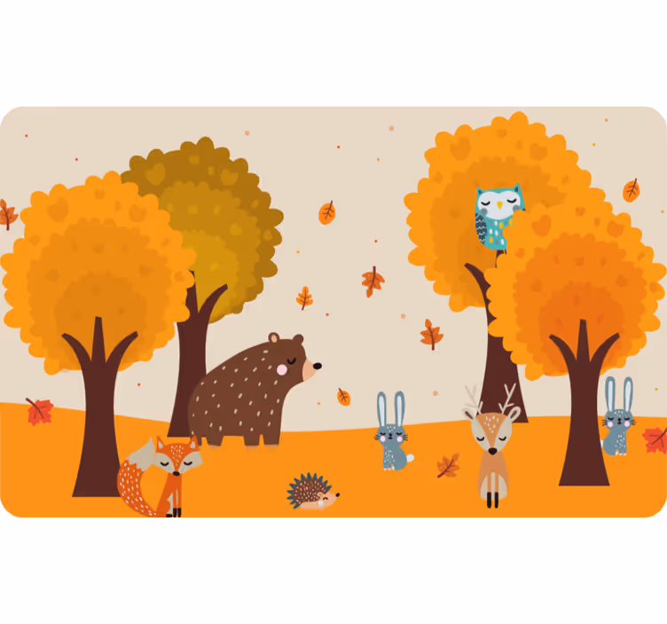 Roleta do detskej izby so zlatými divokými zvieratami - Tenstickers