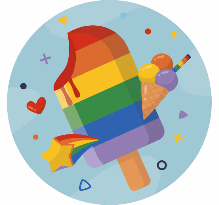Roleta do detskej izby dúhové nanuky - Tenstickers