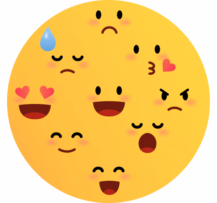 Roleta do detskej izby s emoji tvárami - Tenstickers