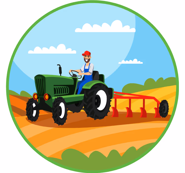 Roleta do detskej izby traktor na oranie - Tenstickers