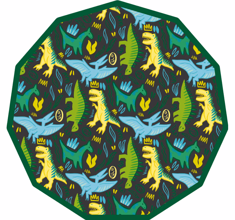 Roleta do detskej izby so vzorom zelených dinosaurov - Tenstickers