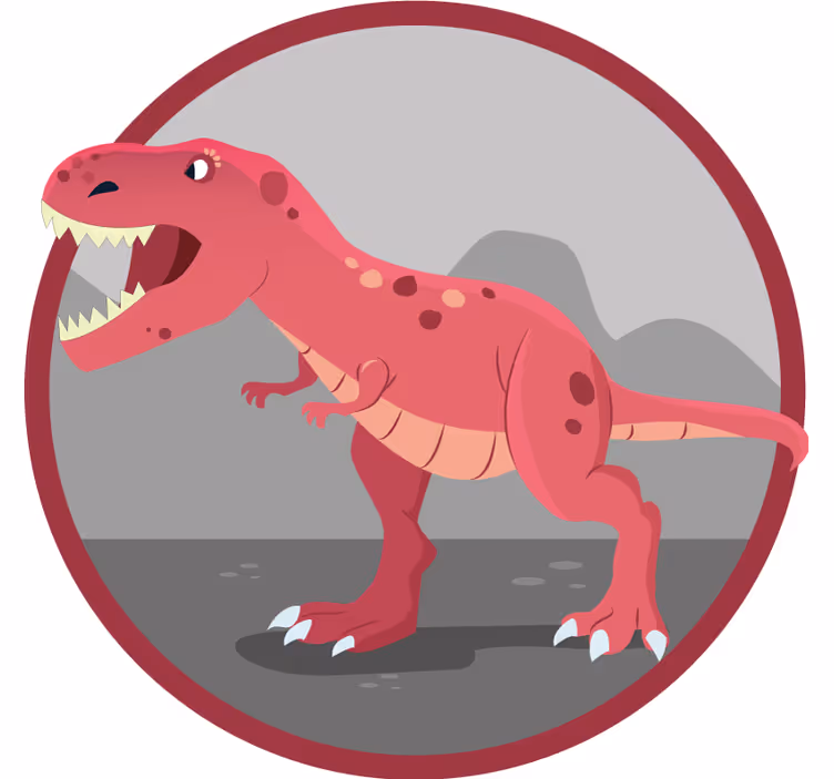 Roleta do detskej izby s ilustráciou t-rexa - Tenstickers