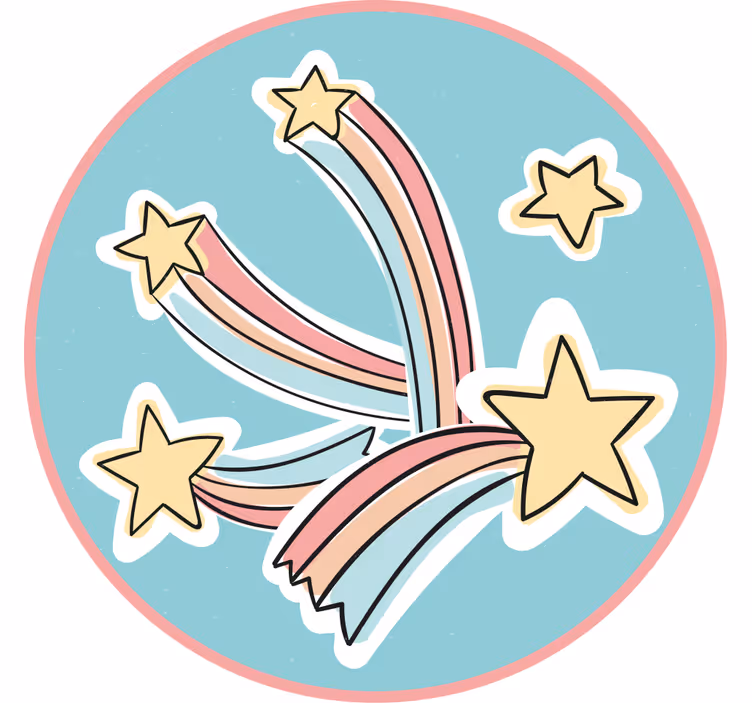 Roleta do detskej izby s lietajúcou dúhovou hviezdou - Tenstickers