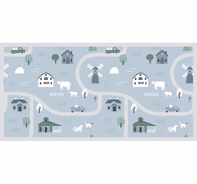 Roleta do detskej izby mesto na ulici - Tenstickers