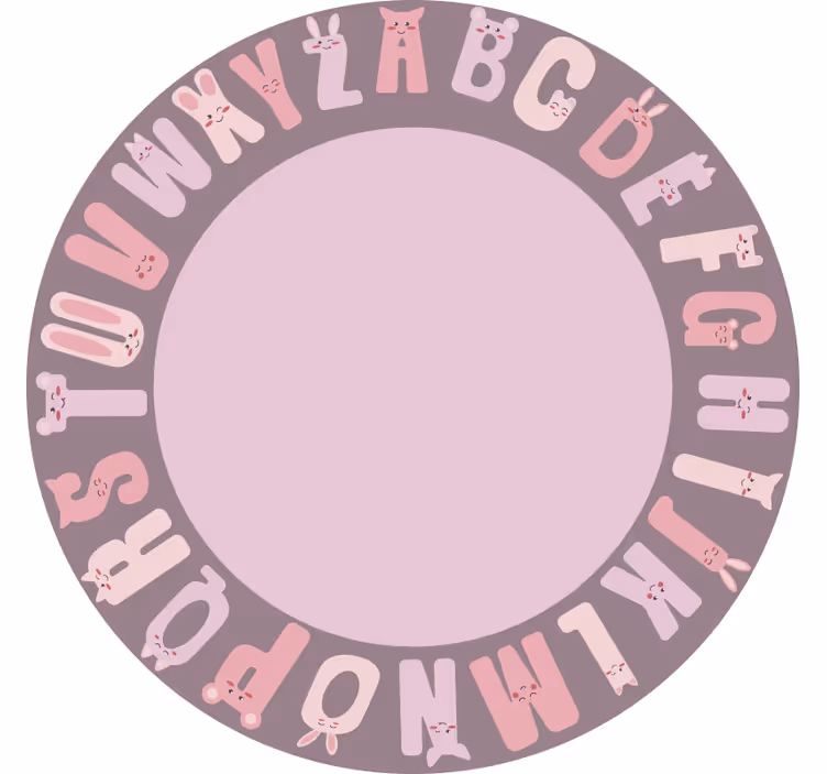 Roleta do detskej izby kruh písmen - Tenstickers