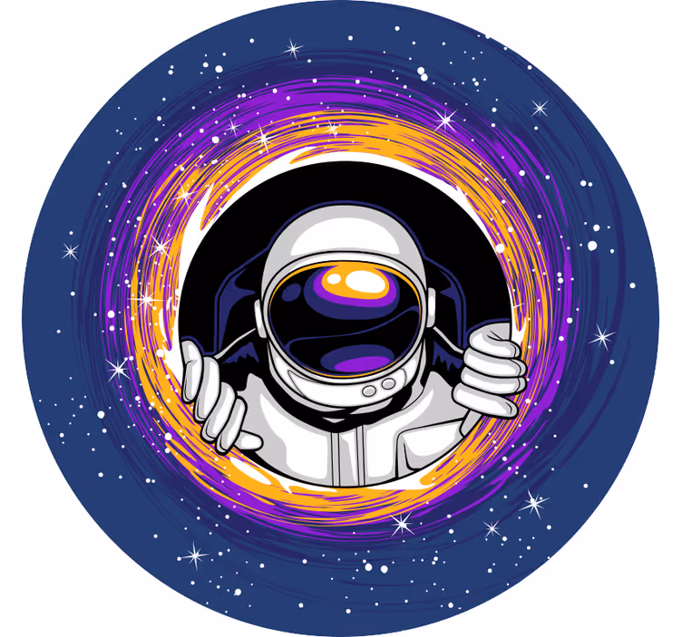 Roleta do detskej izby astronaut vo vesmíre - Tenstickers