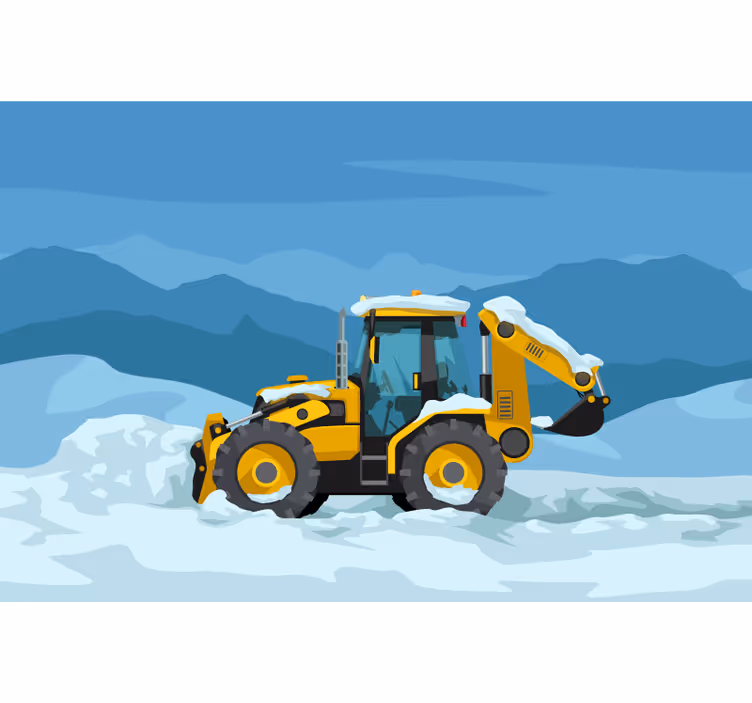 Roleta do detskej izby realistický žltý traktor - Tenstickers