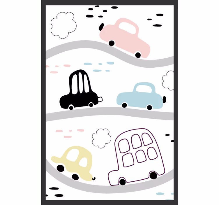 Roleta do detskej izby s autíčkami a cestami - Tenstickers