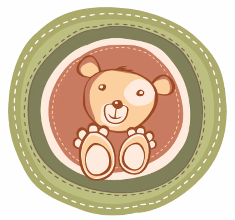 Roleta do detskej izby s medvedíkom v kruhu - Tenstickers