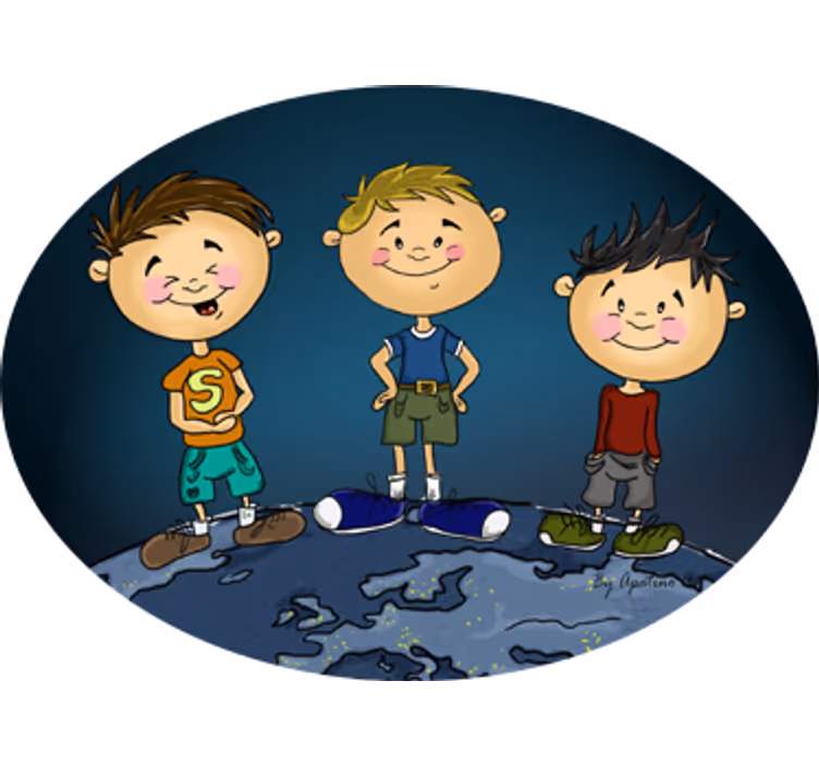 Roleta do detskej izby s detskými motívmi sveta - Tenstickers
