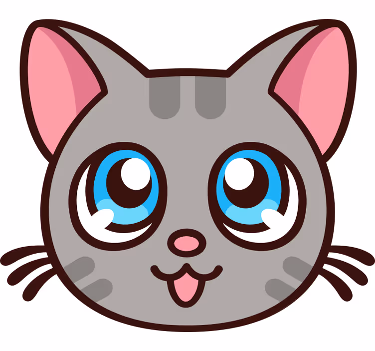 Roleta do detskej izby s roztomilou anime mačkou - Tenstickers