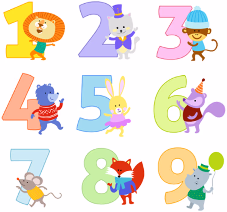 Roleta do detskej izby s detskými číslami na nálepke - Tenstickers