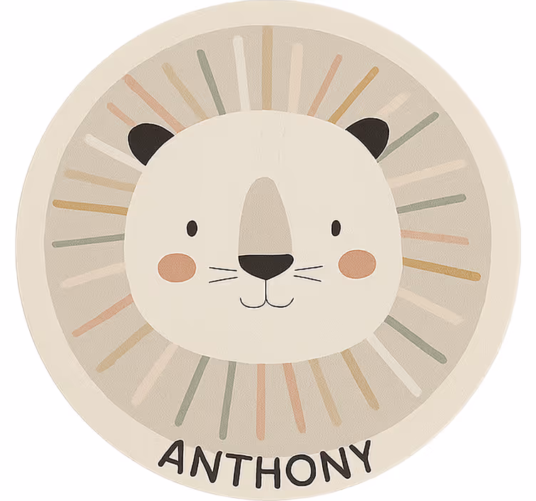Roleta do detskej izby béžový lev na mieru - Tenstickers