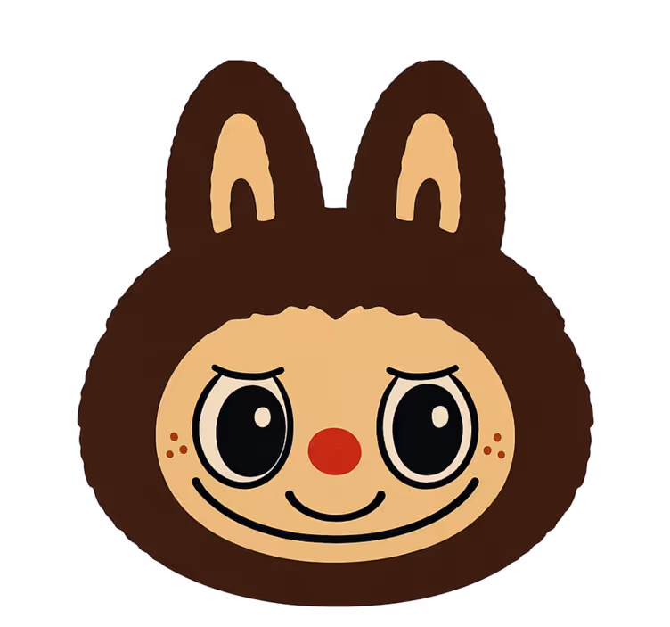 Roleta do detskej izby s dizajnom brown labubu - Tenstickers