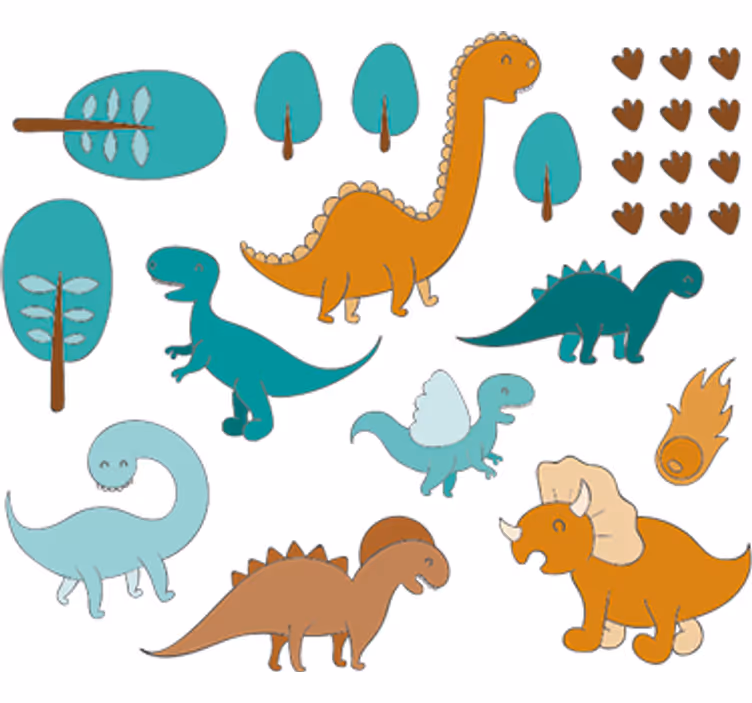 Roleta do detskej izby s dinosaurom v krajine fantázie - Tenstickers