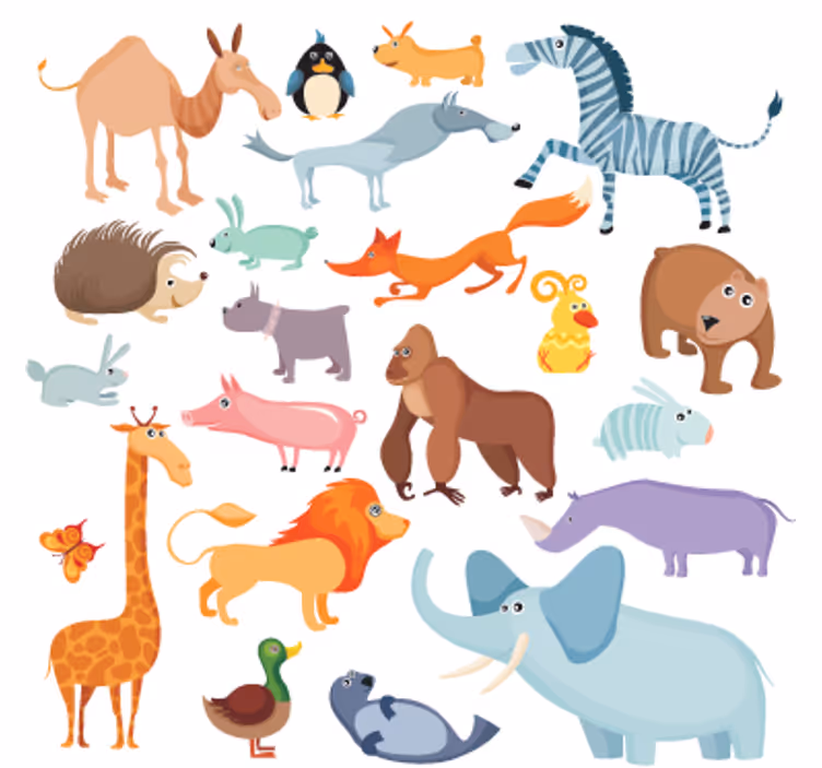 Roleta do detskej izby s divokými zvieratkami - Tenstickers
