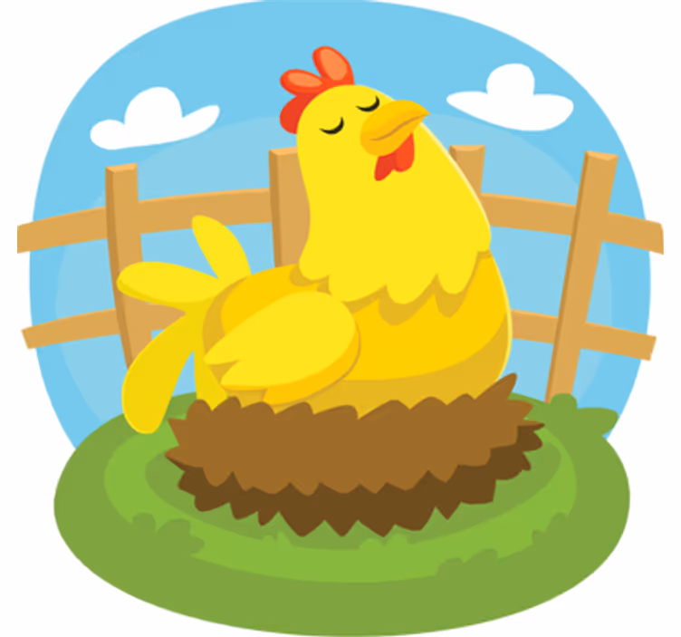 Roleta do detskej izby s motívom sliepky - Tenstickers