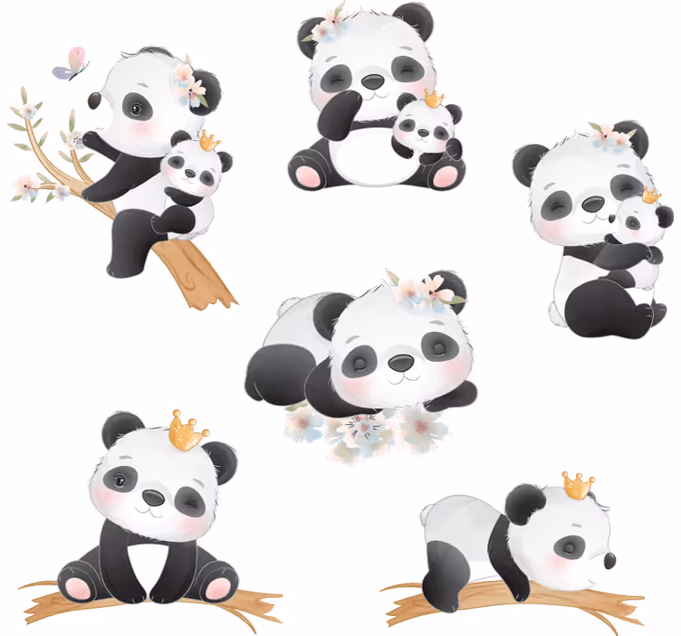 Roleta do detskej izby panda život - Tenstickers