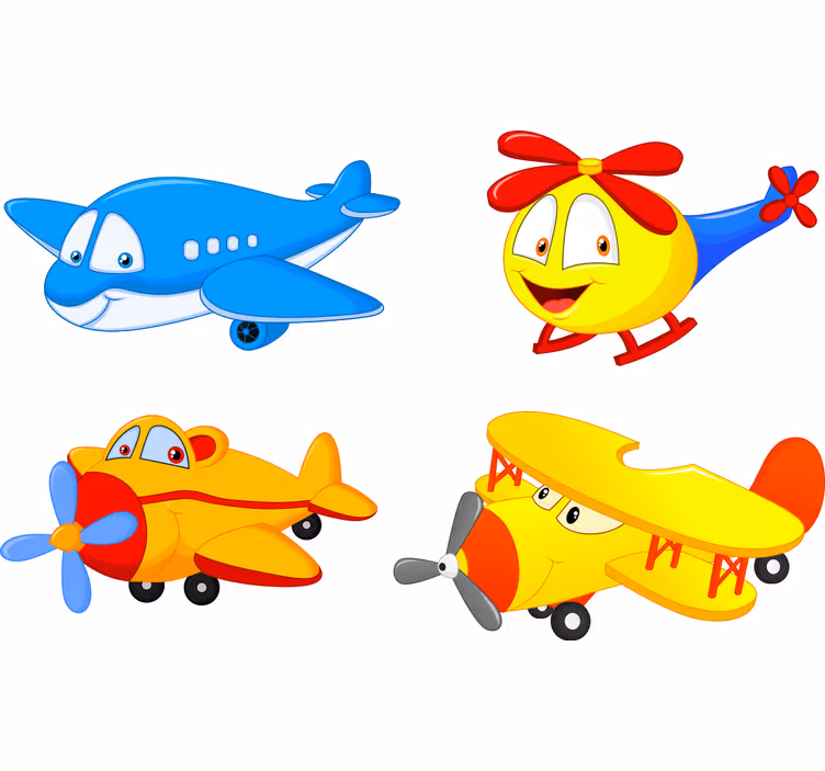 Roleta do detskej izby s lietadlami a helikoptérami - Tenstickers
