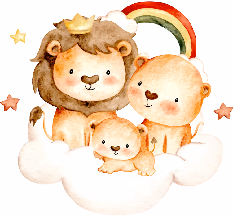 Roleta do detskej izby s roztomilými zvieratkami a hviezdami - Tenstickers