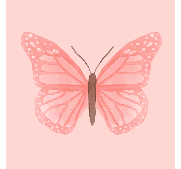 Roleta do detskej izby s ružovými motýľmi - Tenstickers