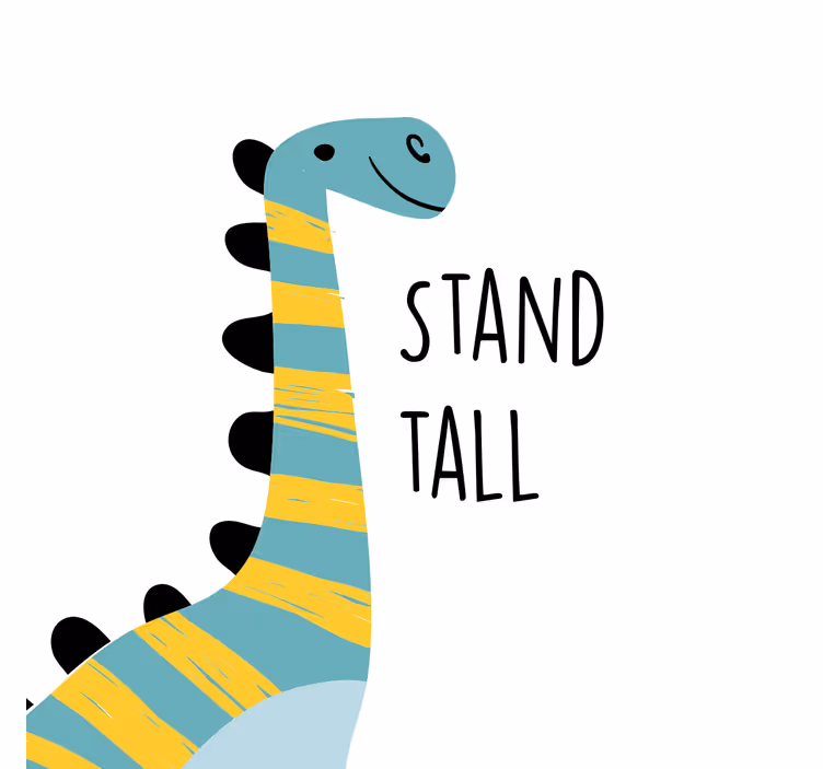 Roleta do detskej izby severský dinosaurus stojí pevne - Tenstickers
