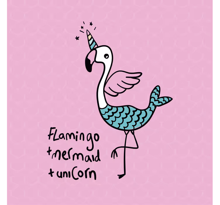 Roleta do detskej izby s roztomilou ilustráciou plameniaka - Tenstickers