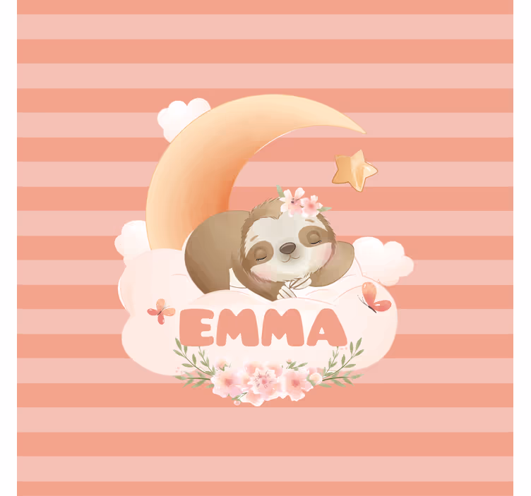 Roleta do detskej izby so sloníkom a menom - Tenstickers