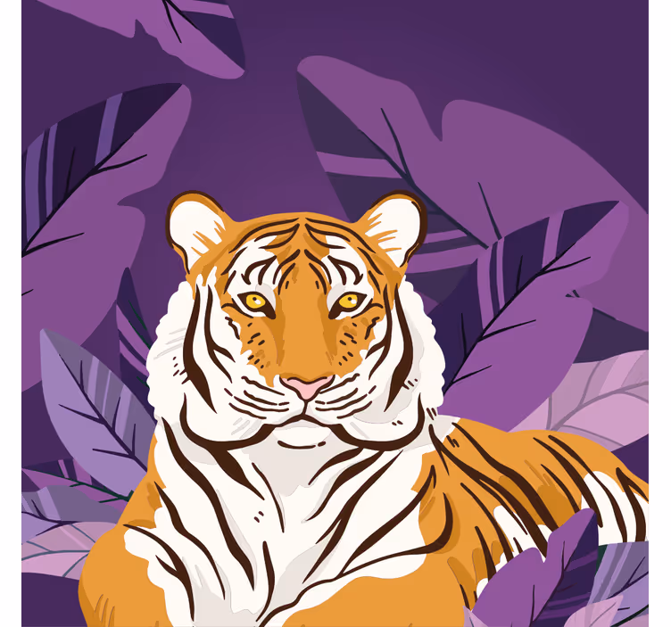 Roleta do detskej izby zvedavý tiger a džungľové zvieratá - Tenstickers