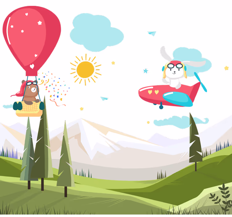 Roleta do detskej izby s motívom hôr - Tenstickers