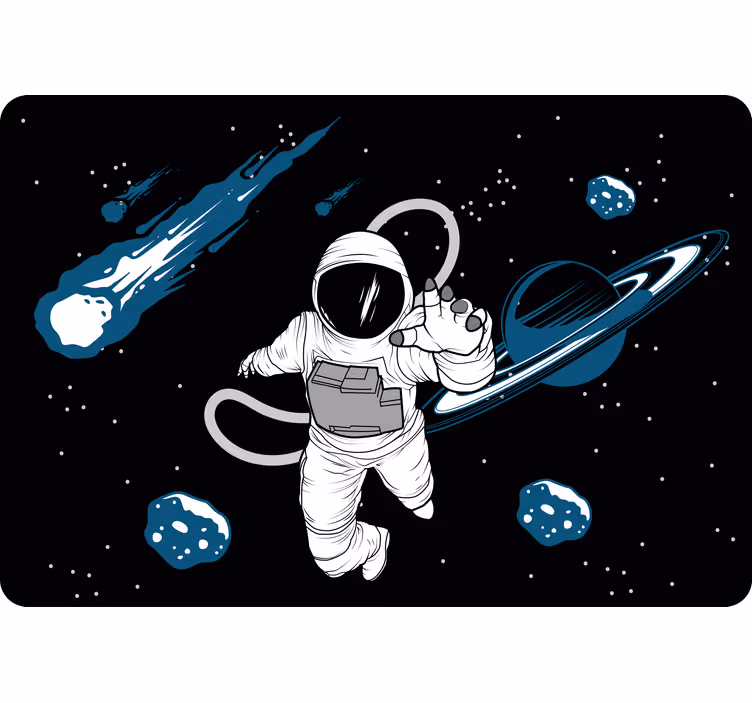 Roleta do detskej izby s ručne kresleným astronautom - Tenstickers