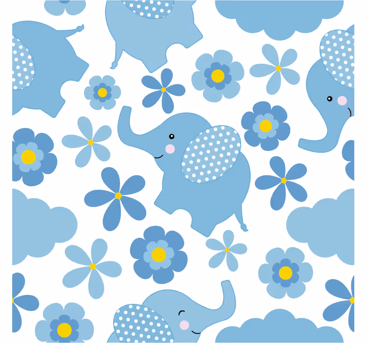 Roleta do detskej izby modrých sloníkov - Tenstickers