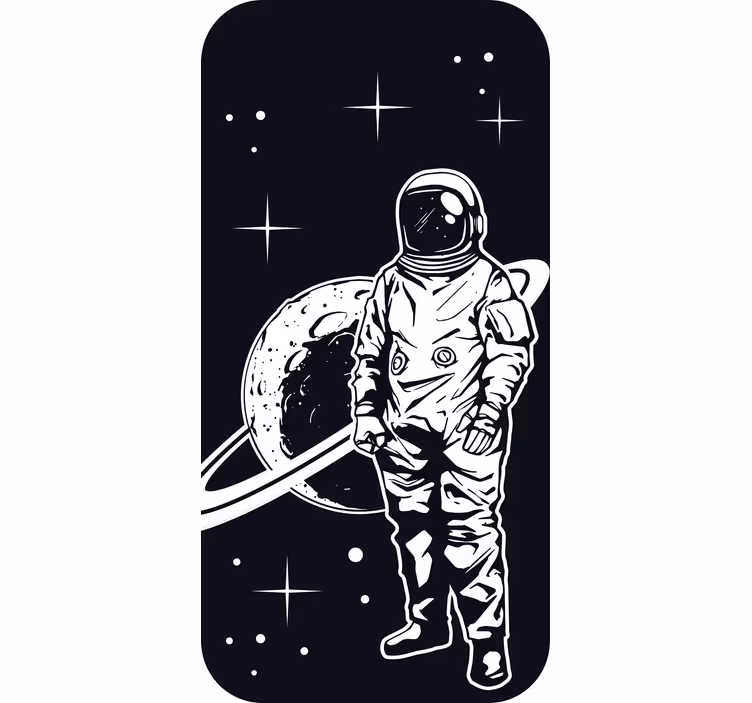 Roleta do detskej izby s dizajnom astronauta a planéty - Tenstickers